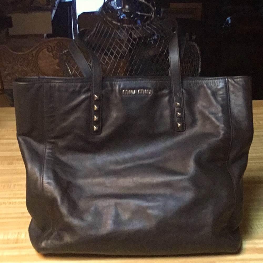 Miu Miu Black Leather Tote Bag💥💥SALE💥💥